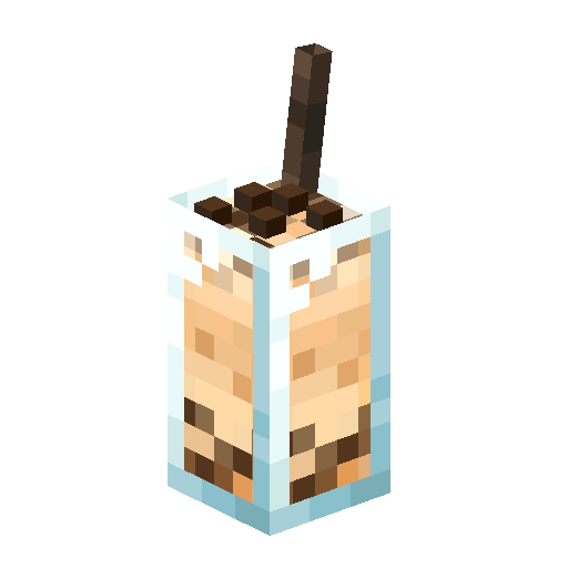 Boba tea Skin 4D for Minecraft Bedrock